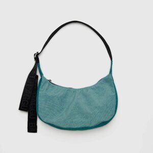 NWT Baggu Deadstock Collection: Small Nylon Crescent Bag (Color: Teal Mix)